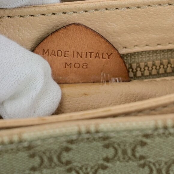 CELINE Logo Macadam Pattern Shoulder Bag PVC Leather Brown GHW Italy 65YH141 - Picture 10 of 16